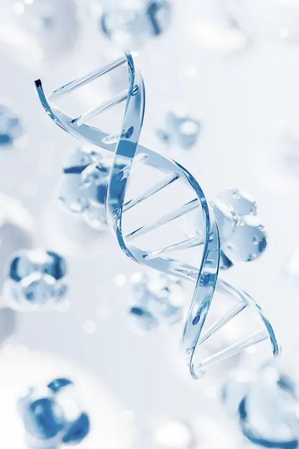 Anti-Aging-Treatment 3D illustration of a youthful DNA spiral. Get Anti-Aging treatment from Vitality Medical in Seattle.